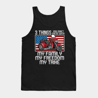 Motorcycle Trike American Biker Rules Tank Top